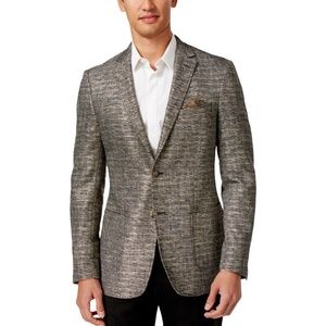 ⚡️Tallia Black and Gold Woven Metallic SlimFit Blazer 40R
